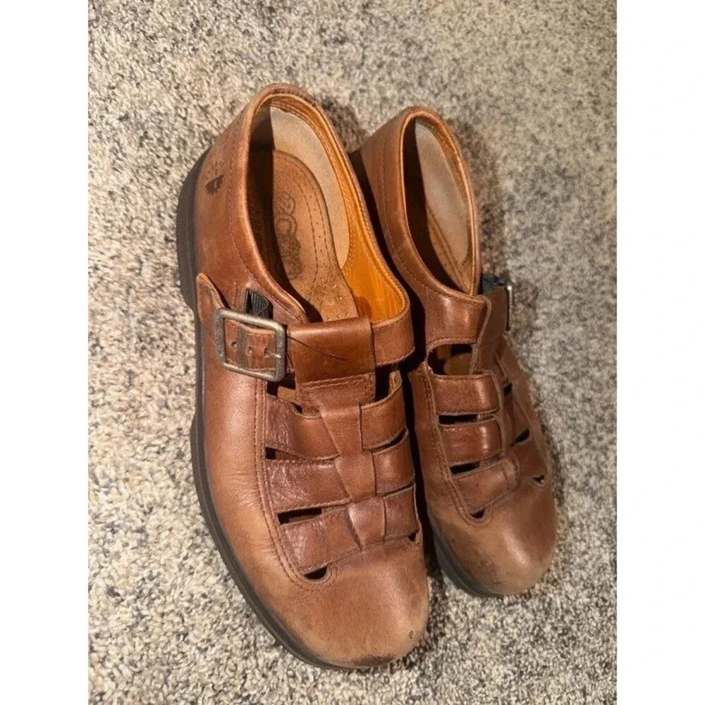 Ecco Comfort Fiber Women's Size 39 (8.5) Casual Leather Sandal